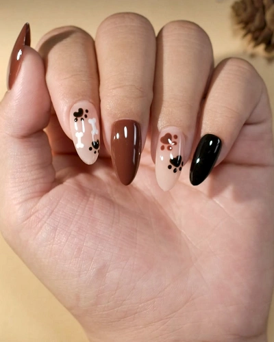 Paw Print Nail Art