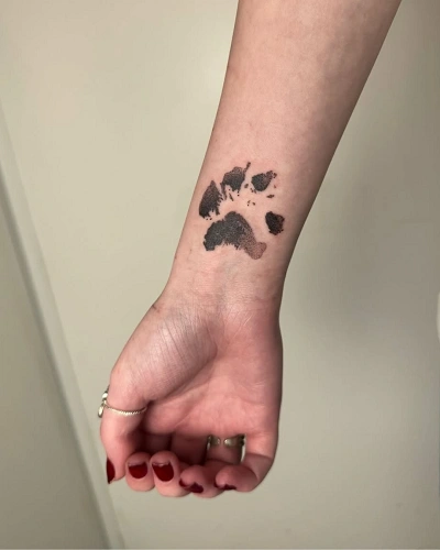 Paw Print Tattoo for Women