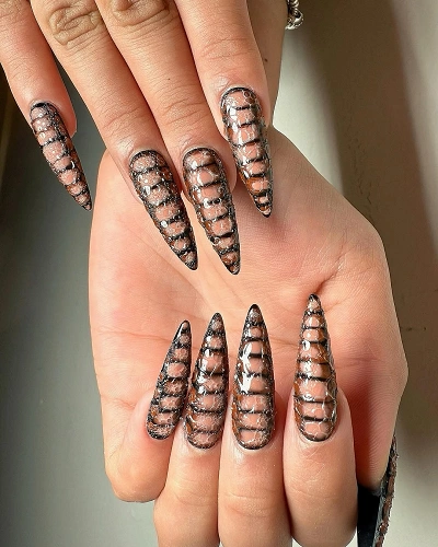 Snake Skin Nail Art