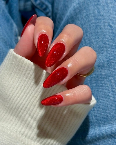Velvet Red Nail Art Designs
