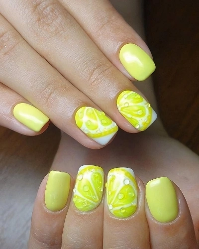 Yellow Nail Art Designs