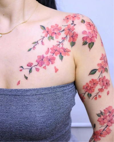 Cherry Blossom Tattoos for Women