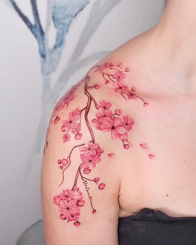Cherry Blossom Tattoos for Women