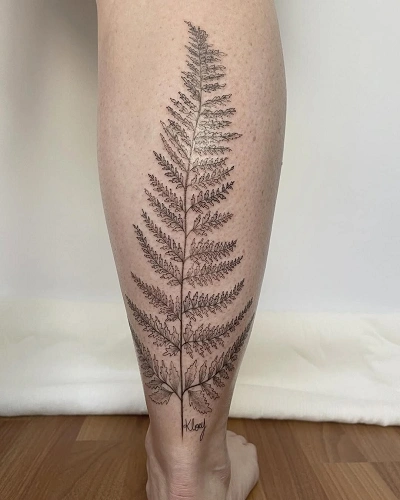 Fern Leaf Tattoos for Women