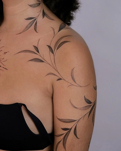 Floral Vine Tattoos for Women