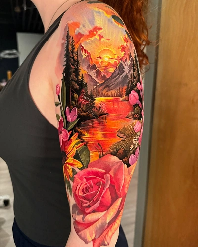 Forest Landscape Tattoos for Women