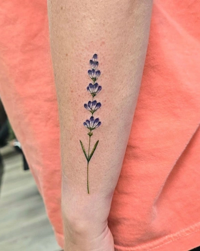 Lavender Sprig Tattoos for Women