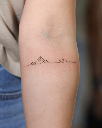 Minimal Nature Line Tattoos for Women