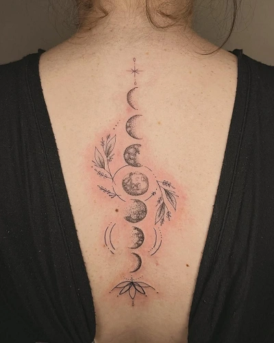Moon Phases Tattoos for Women