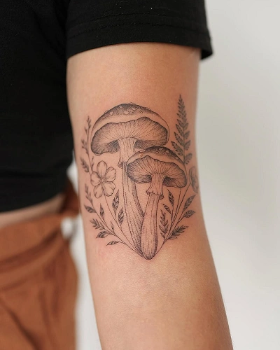 Mushroom Tattoos for Women