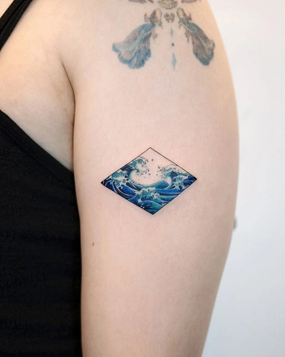 Ocean Wave Tattoos for Women