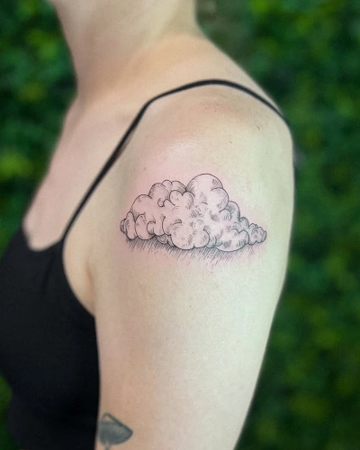 Rain Cloud Tattoos for Women
