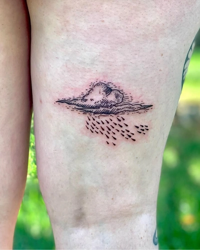 Rain Cloud Tattoos for Women