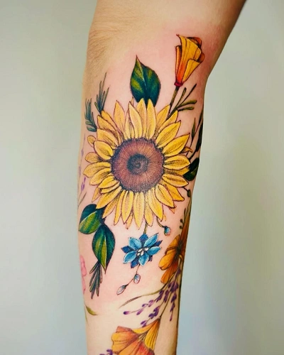 Sunflower Tattoos for Women