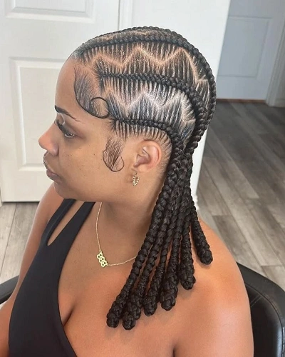 Zig Zag Braids Women
