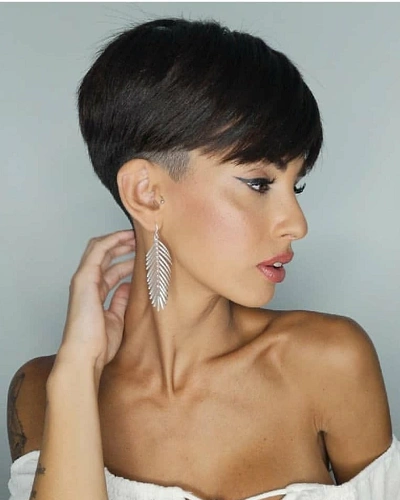 Bowl Cut with Side Sweep for Women