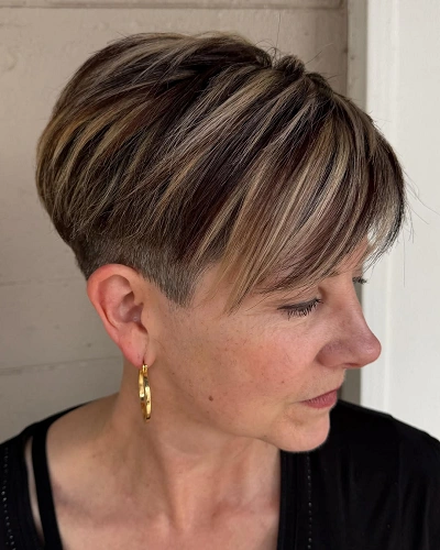 Bowl Cut with Side Sweep for Women