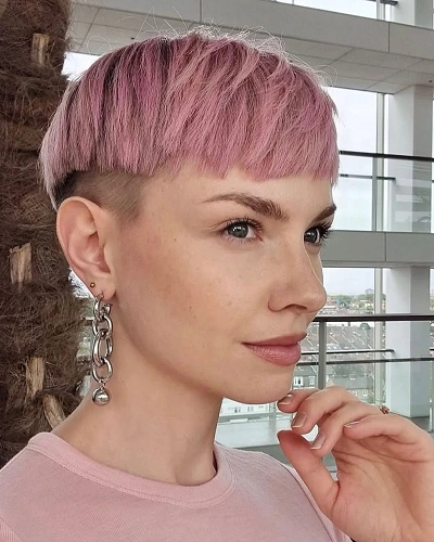 Colored Bowl Cut for Women