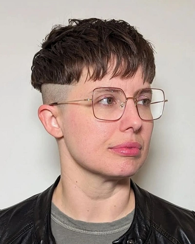 Feathered Bowl Cut for Women