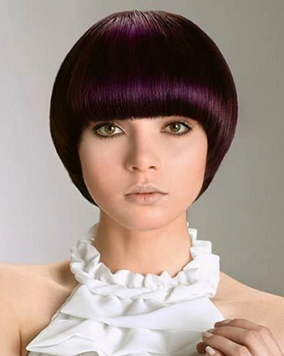 Funky Colored Bowl Cut for Women