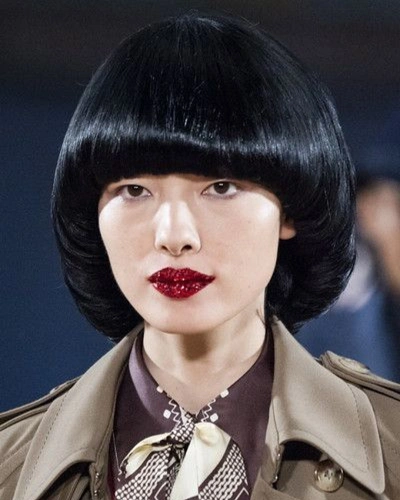 High Shine Glass Bowl Cut for Women