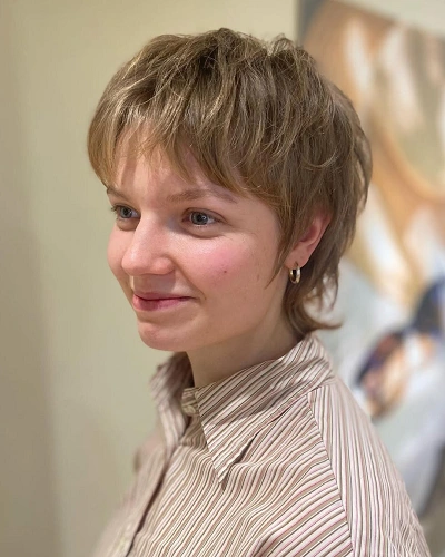 Messy Fringe Bowl Cut for Women