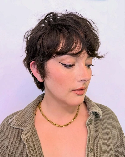 Messy Fringe Bowl Cut for Women