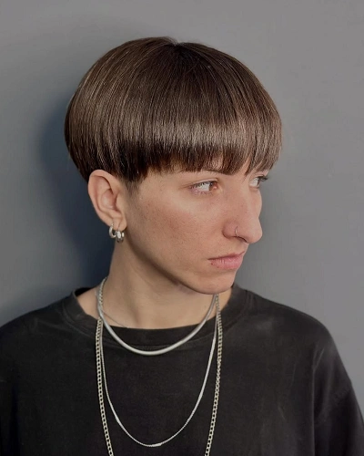 Minimalist Clean Bowl Cut for Women