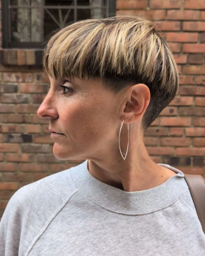 Tapered Bowl Cut for Women