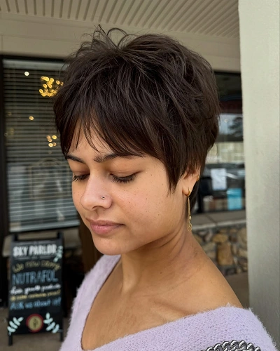 Textured Bowl Cut for Women