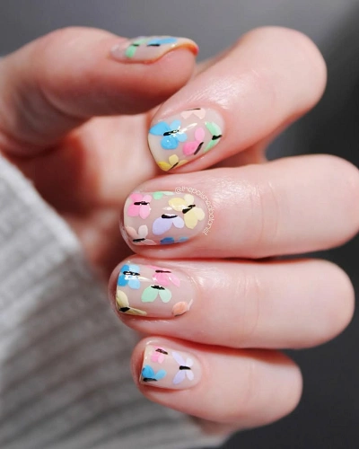 Watercolor Butterfly Nail Art for Women