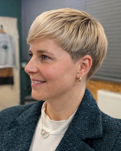 Wet Look Bowl Cut for Women