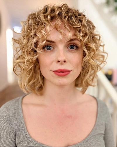 Curly Fringe Haircuts for Women