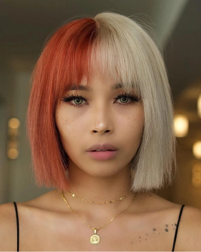 Pastel Fringe Haircuts for Women